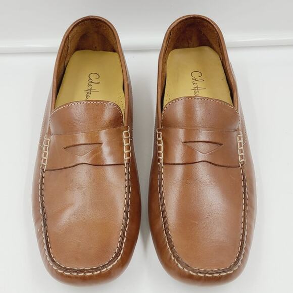 Cole Haan Howland Leather Penny Loafer Driving Shoe Brown Men\'s Size 9.5M